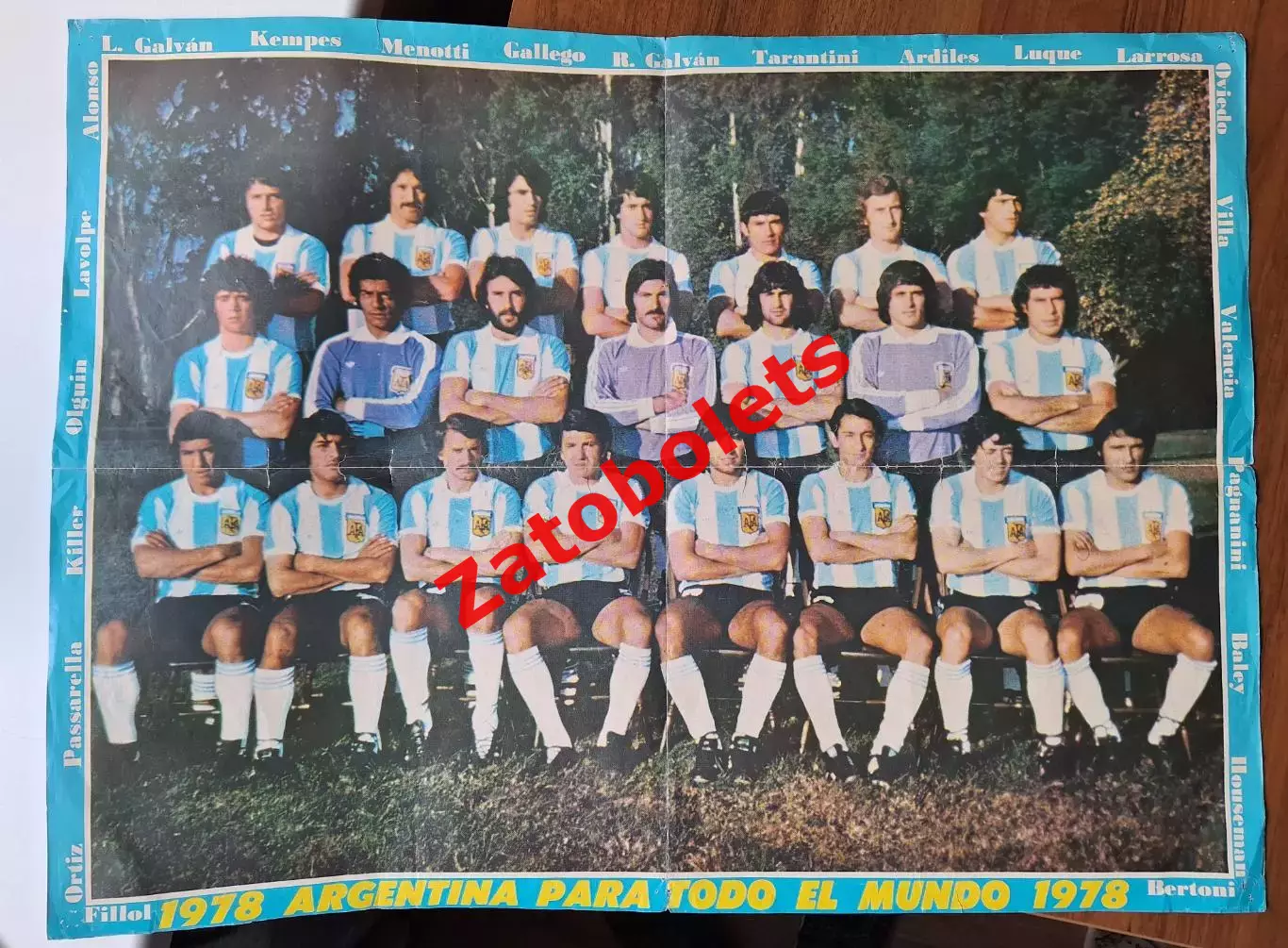Постер плакат Сборная Аргентина Чемпионат Мира 1978 3