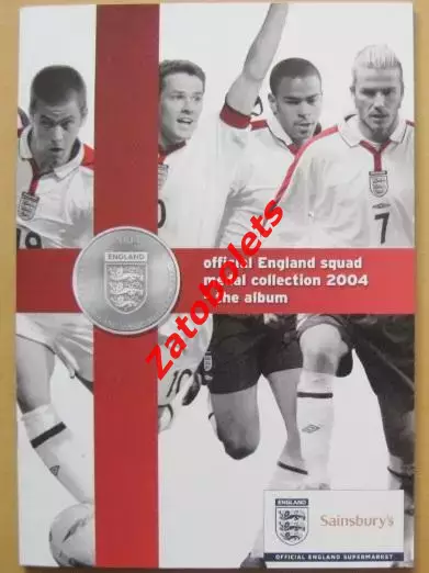 Англия сборная Медали Жетоны Чемпионат Европы 2004 — полный комплект