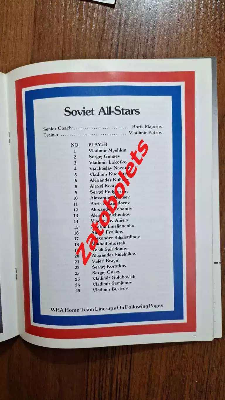 Сборная команд ВХА WHA - сборная СССР 1978 1
