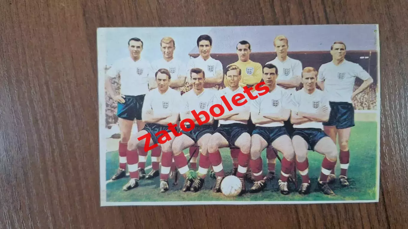 Открытка Сборная Англии 1962 Чемпионат Мира