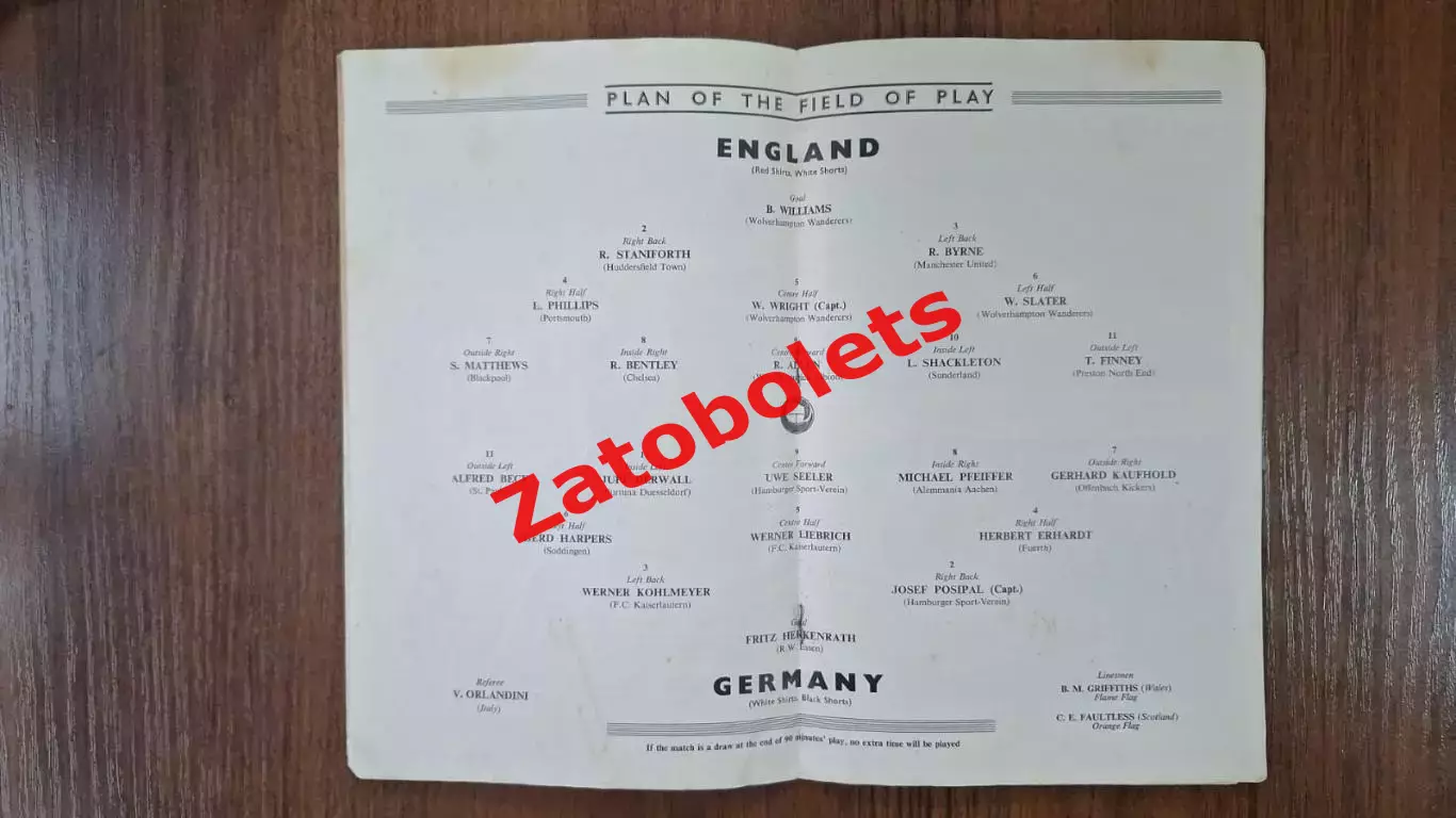 Англия - Германия 1954 3