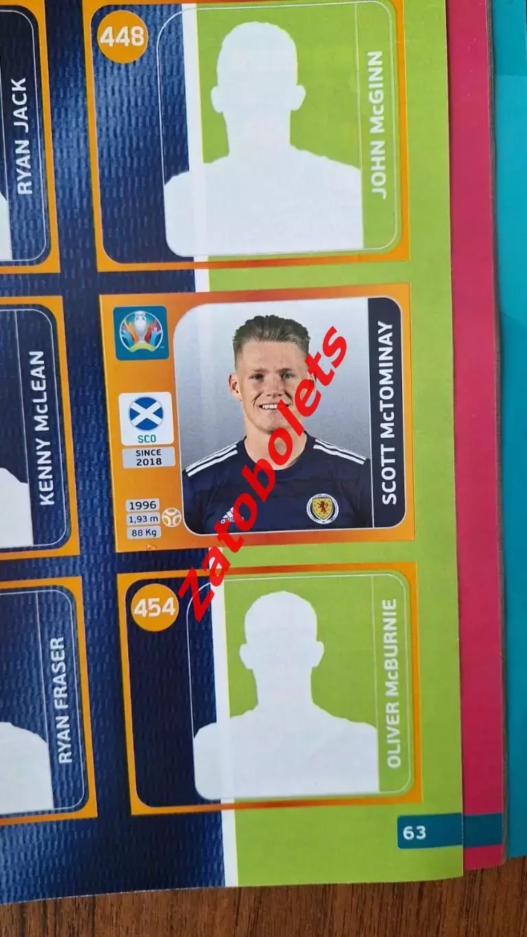 Журнал альбом Панини PANINI Чемпионат Европы ЕВРО 2020 2021 (+ 6 наклеек) 7