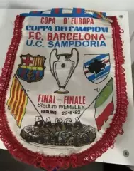 Вымпел Барселона Испания - Сампдория Италия 1992 Кубок Чемпионов Финал