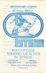 Уралмаш Свердловск - Шкода Плезень ЧССР 1983