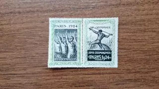 Марки Олимпиада 1924 Олимпийские игры Париж Франция