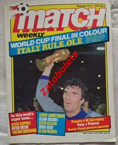 Италия - Германия 1982 Финал Match Weekly Football Magazin
