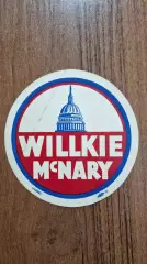 Наклейка Уэнделл Уилки Wendell Willkie и Чарльз Макнари Charles McNary Выбор США
