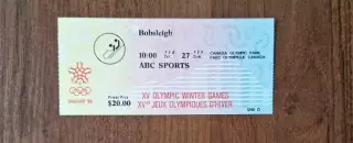 Билет 1988 Олимпиада Олимпийские игры Калгари Бобслей