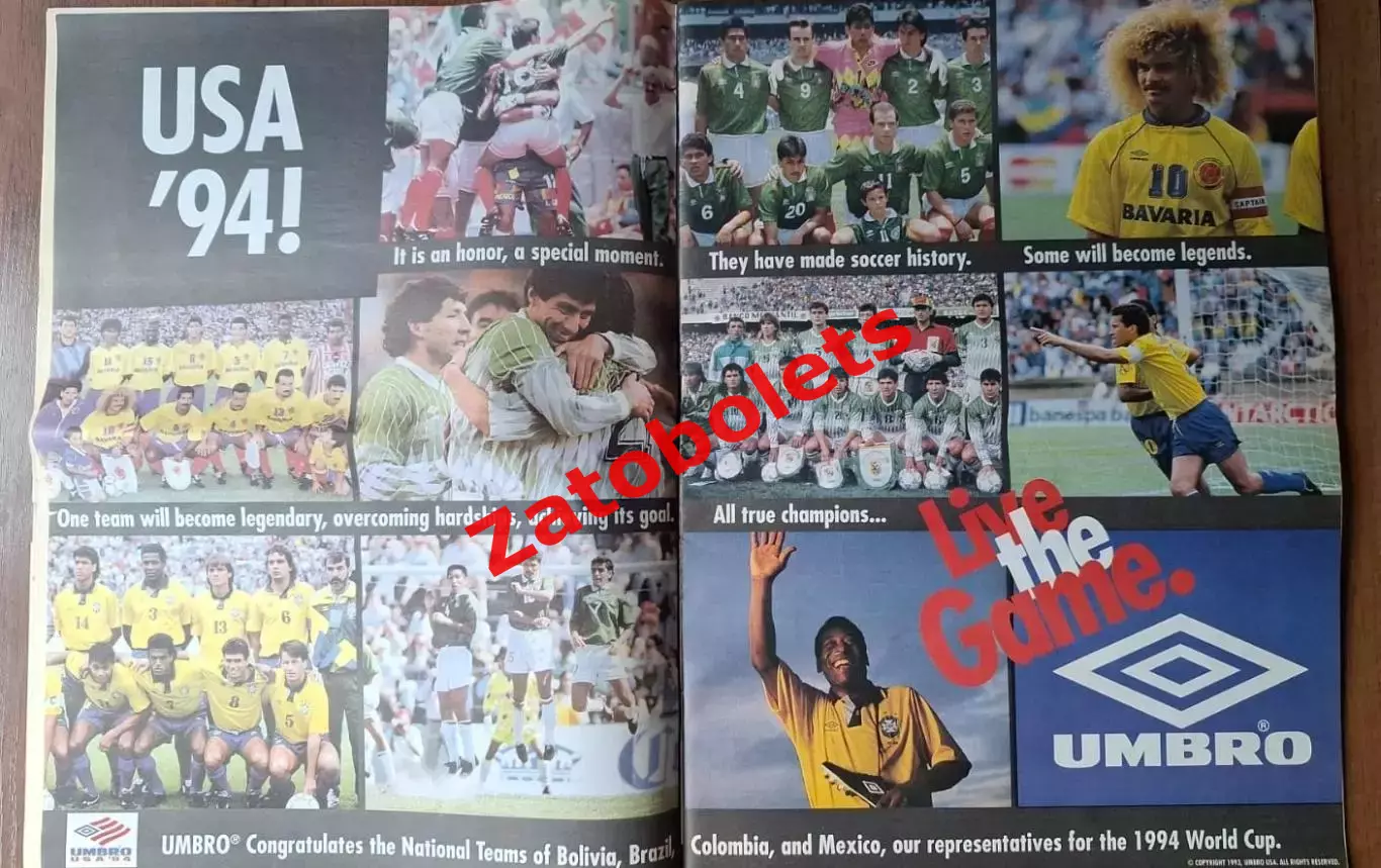 Soccer America 20.12.1993 Чемпионат Мира 1994 Превью жеребьевка Кройфф Садырин 3