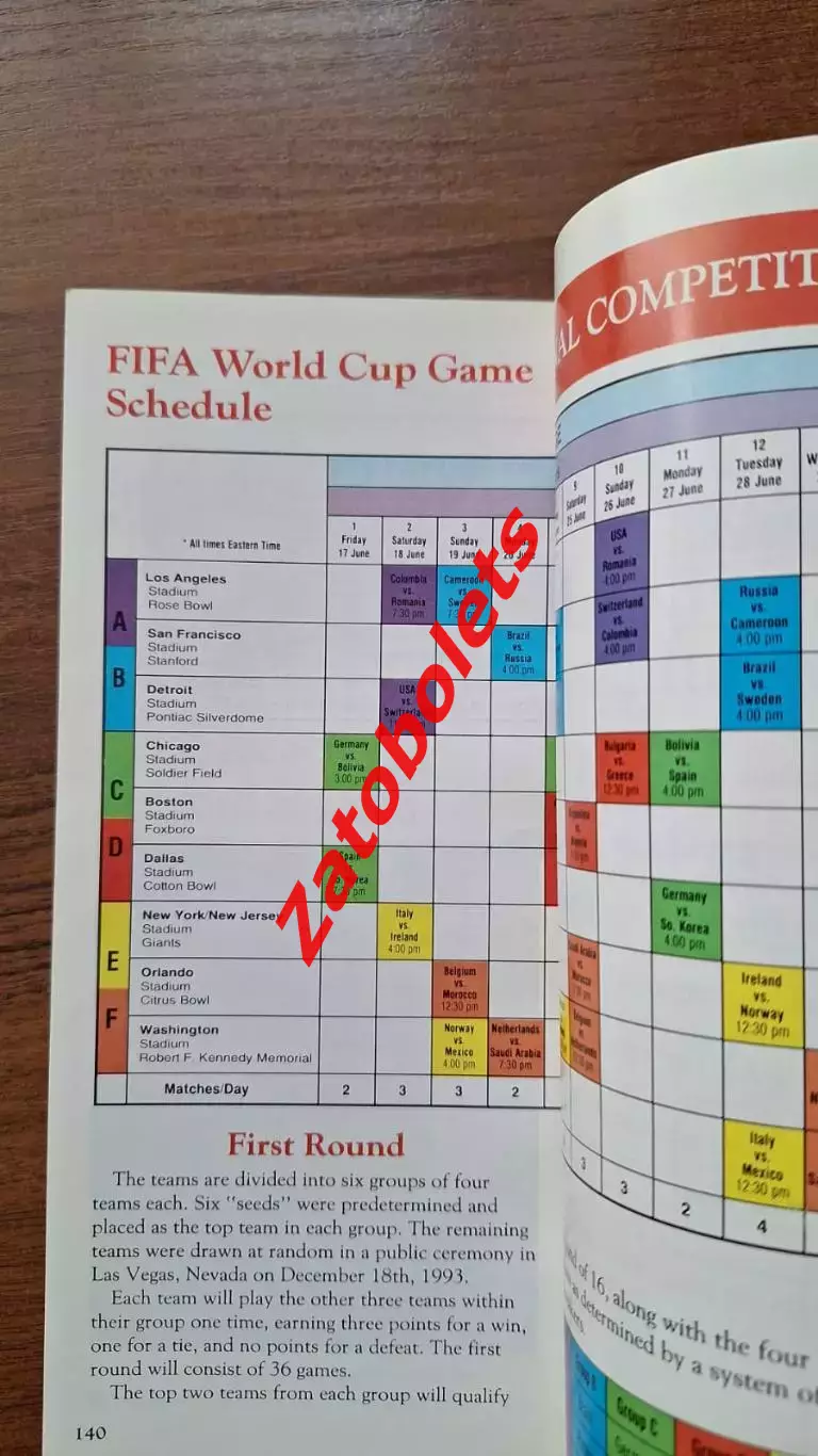 Чемпионат Мира 1994 Guide Гид** 2