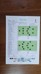 Англия - Панама 2018 Чемпионат Мира Стартовый протокол лист*