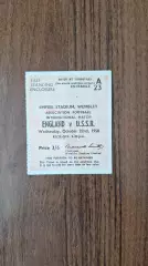Билет Англия - СССР 1958