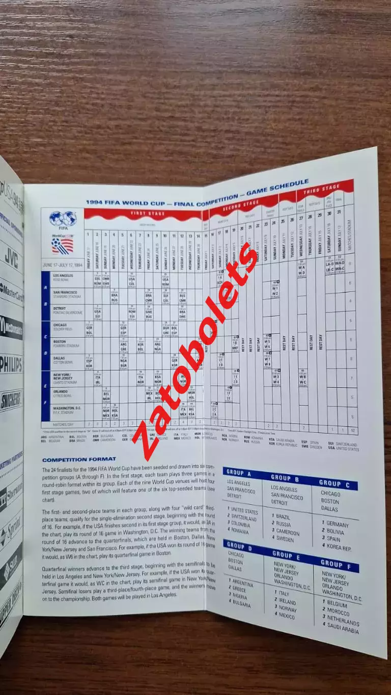 Чемпионат Мира 1994 Guide Гид 3