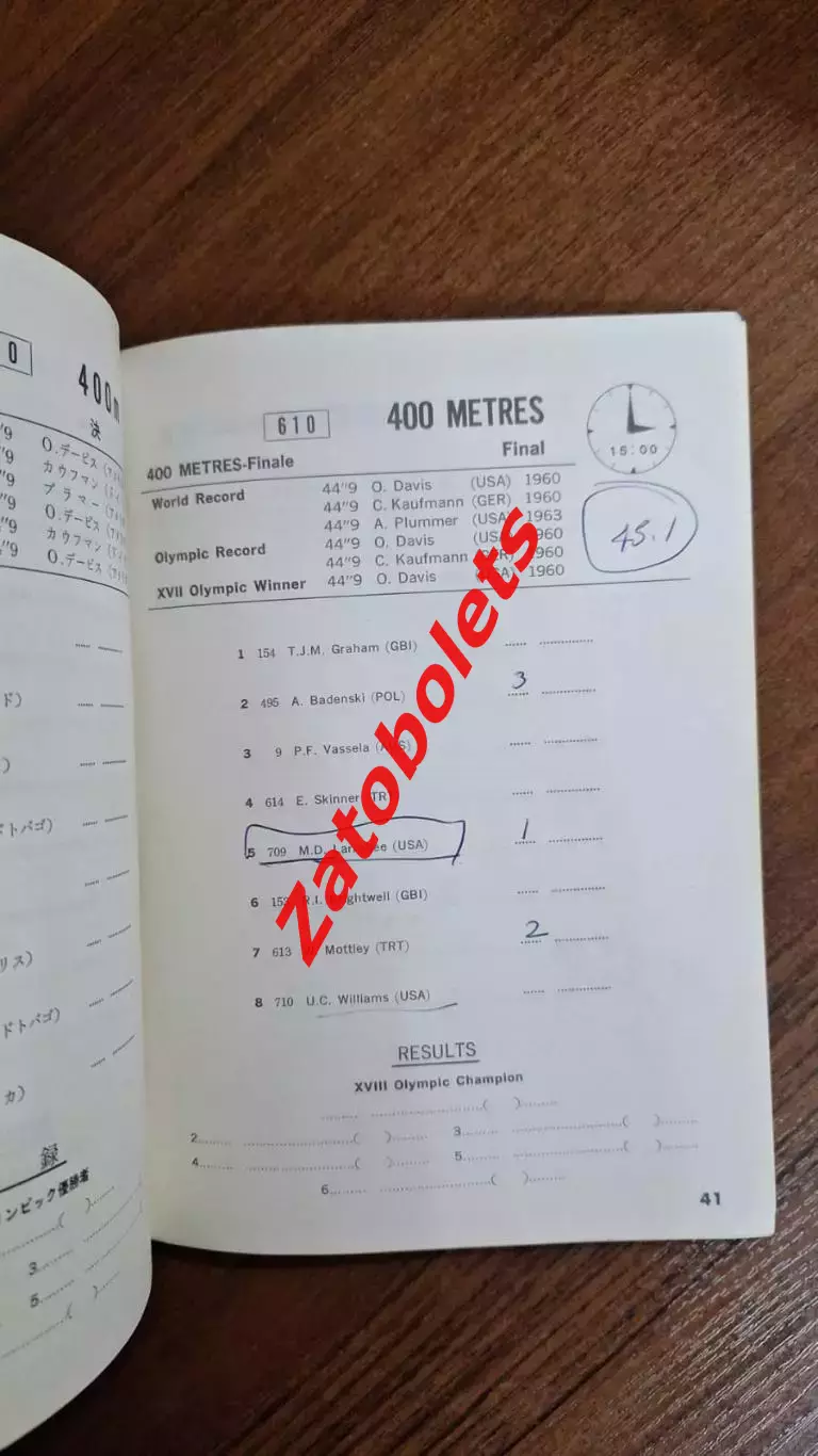 Олимпийские Игры Олимпиада 19.10.1964 Токио Япония Легкая атлетика 2