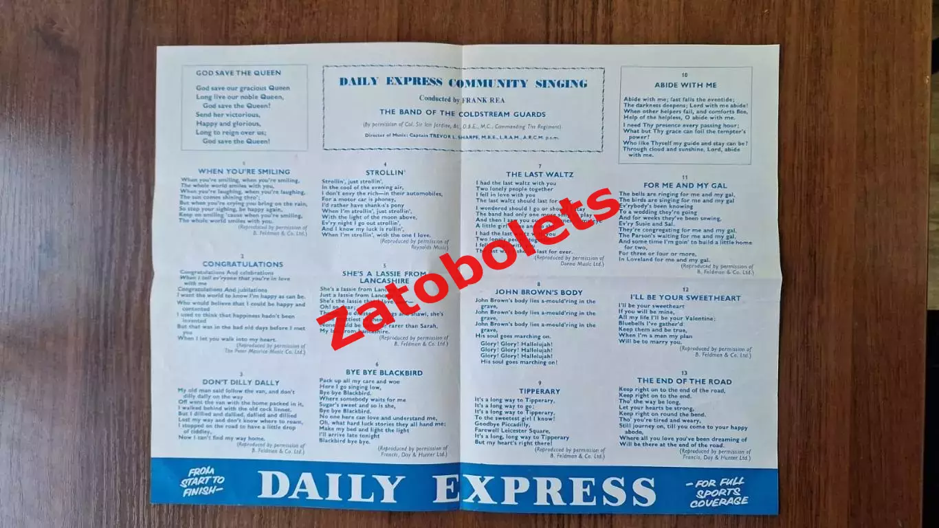 Лестер - Манчестер Сити 1969 Финал Кубок Англии Daily express 1