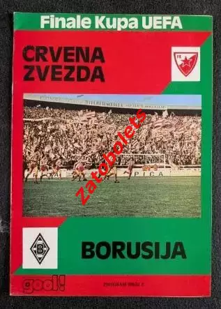 Црвена Звезда Югославия - Боруссия Германия 1979 Финал Кубок УЕФА