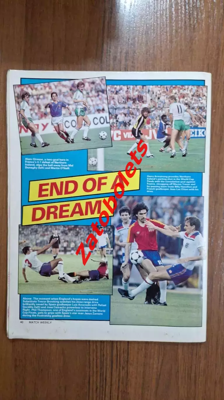 Италия - Германия 1982 Финал Чемпионат Мира Match Weekly Football Magazin 17.07 4