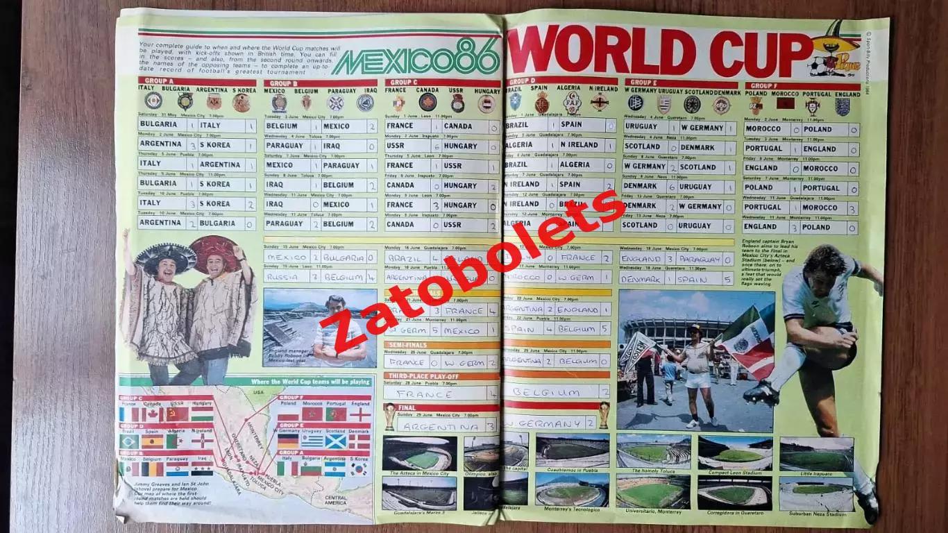 Футбол Чемпионат Мира 1986 Мексика ТВ-гид 4