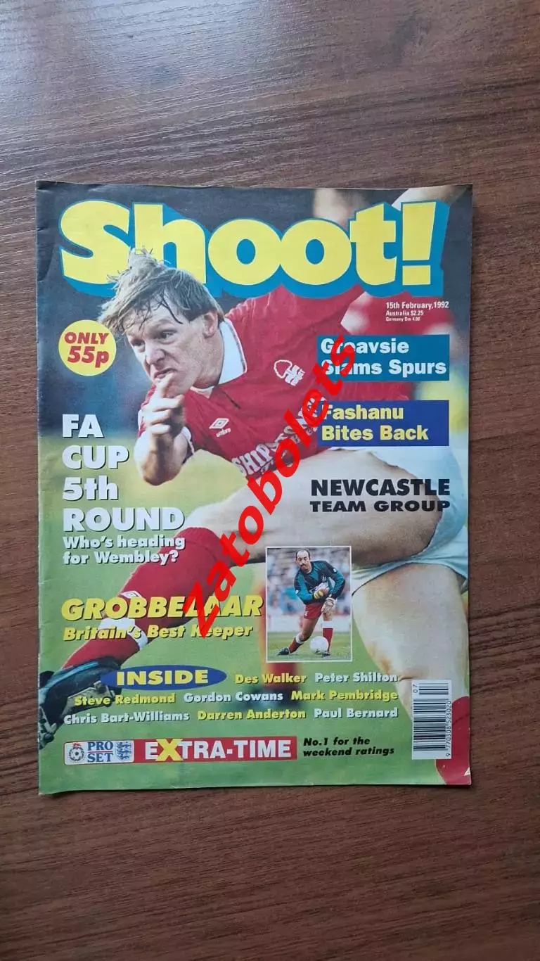 Футбол Shoot 15.02.1992 Ньюкасл Гробеллар Фалкирк