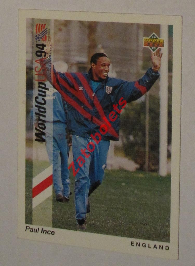 Карточка Чемпионат мира по футболу 1994 год Пол Инс/сб.Англия UPPER DECK
