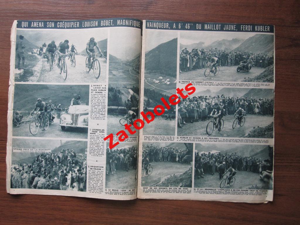 Велоспорт Тур де Франс 1950 Tour de France Журнал Miroir-Sprint 04.08 Франция 2