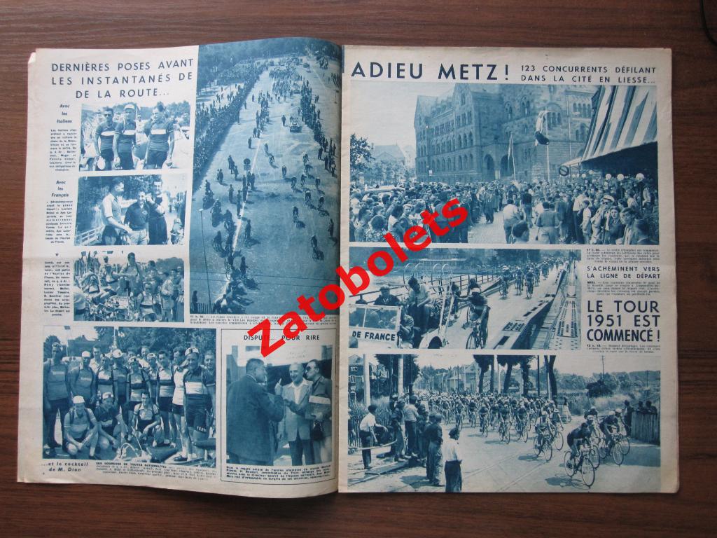 Велоспорт Тур де Франс 1951 Приложение к журналу Miroir-Sprint 06.07.1951 2