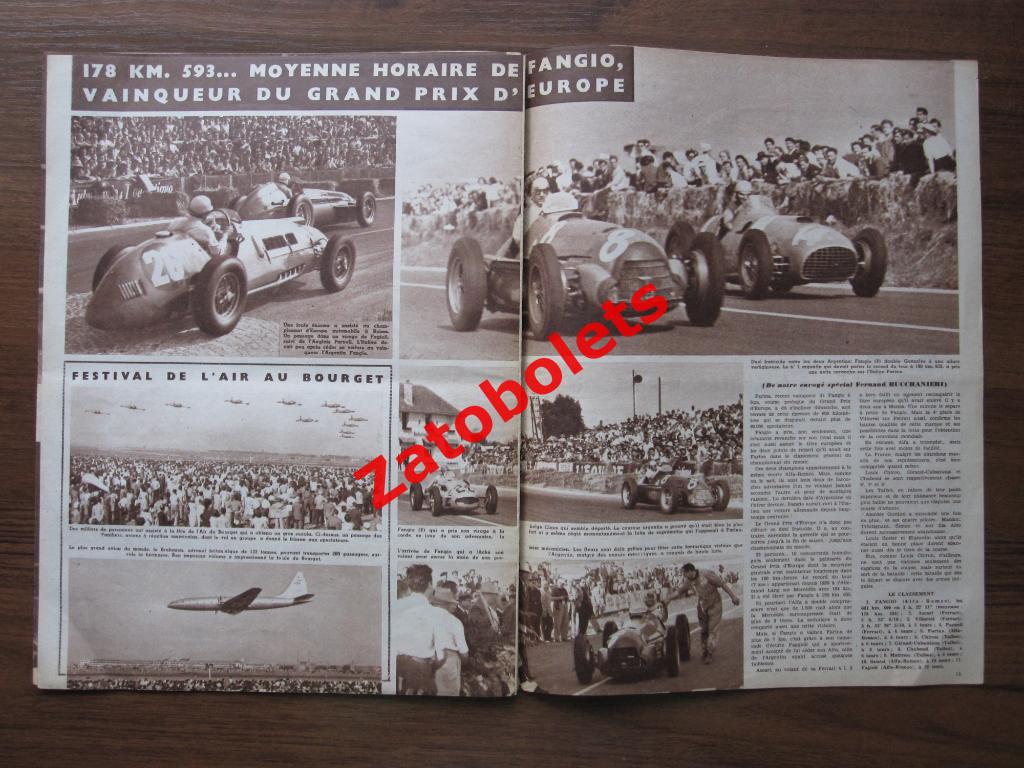 Журнал Miroir-Sprint/Франция №264 - 02.07.1951 Автогонки Теннис 5