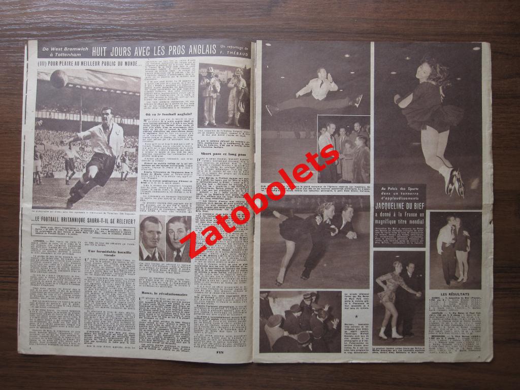 Журнал Miroir-Sprint/Франция №299 - 03.03.1952 Фигурное катание 2