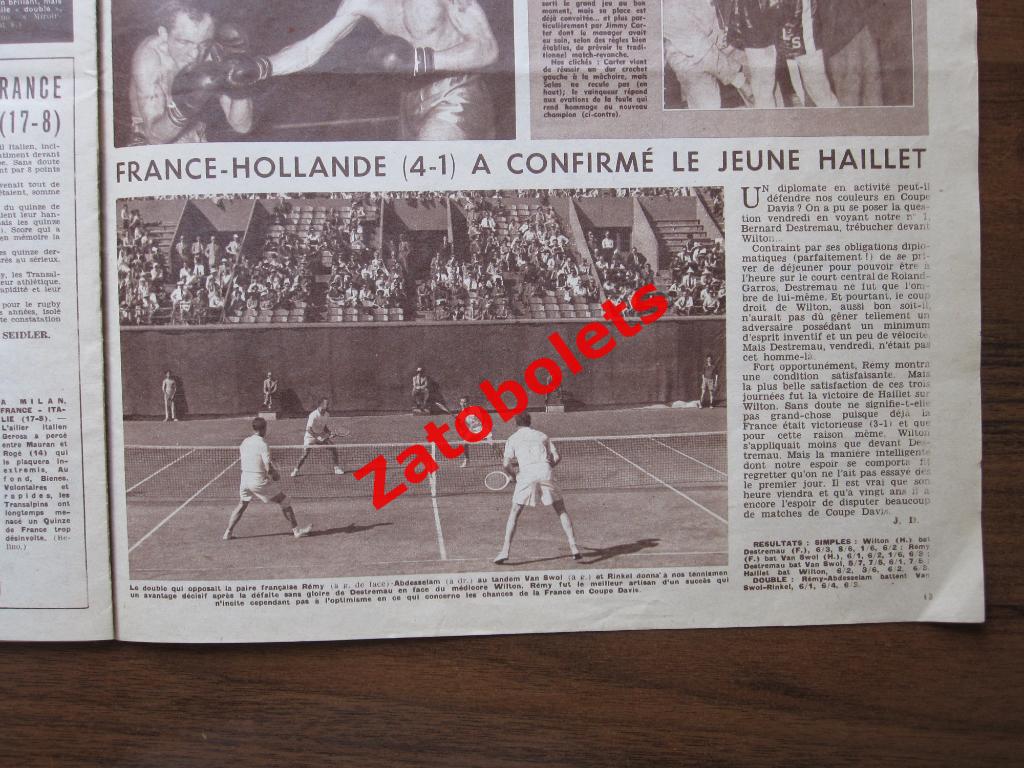 Журнал Miroir-Sprint/Франция №310 - 19.05.1952 Теннис Бокс Футбол 3