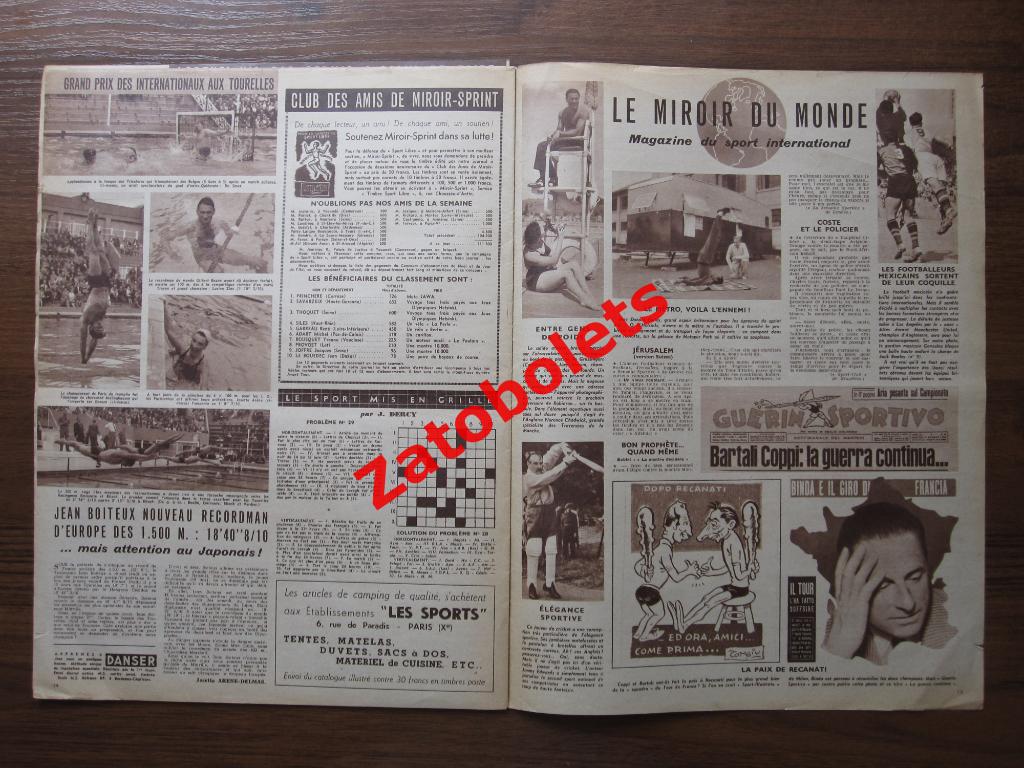 Журнал Miroir-Sprint №315 - 23.06.1952 3