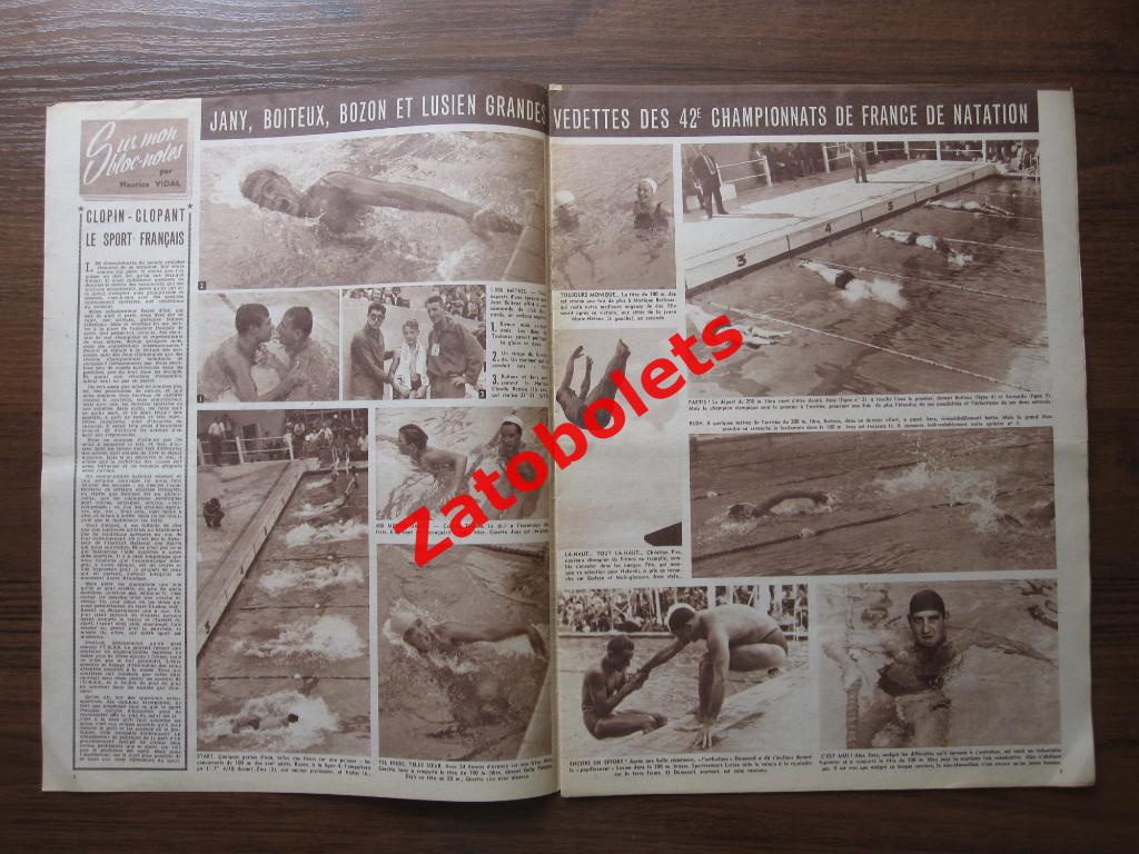 Журнал Miroir-Sprint №325 - 01.09.1952 Волейбол Чемпионат Мира 1952 Москва СССР 1