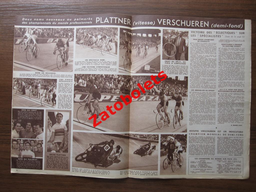 Журнал Miroir-Sprint №325 - 01.09.1952 Волейбол Чемпионат Мира 1952 Москва СССР 2