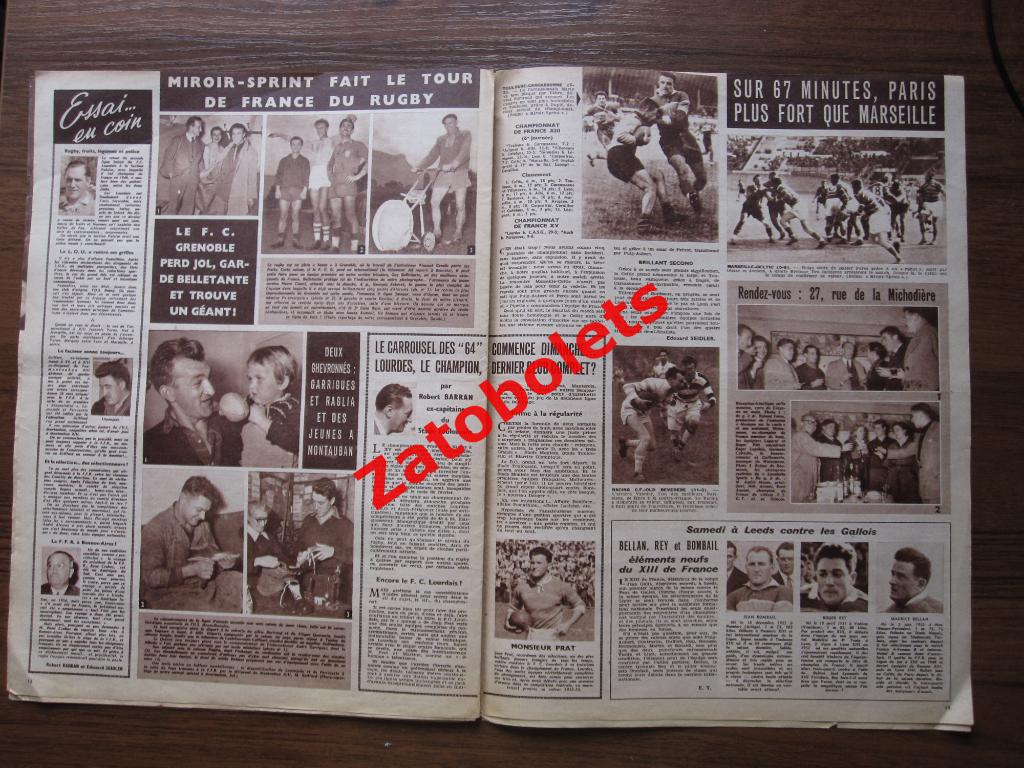 Журнал Miroir-Sprint №332 - 20.10.1952 Франция - Австрия 6