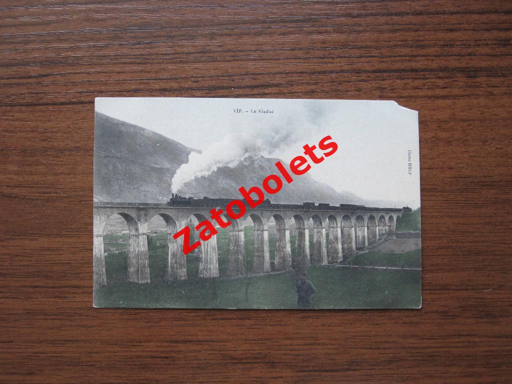 Почтовая карточка Виадук VIF Поезд