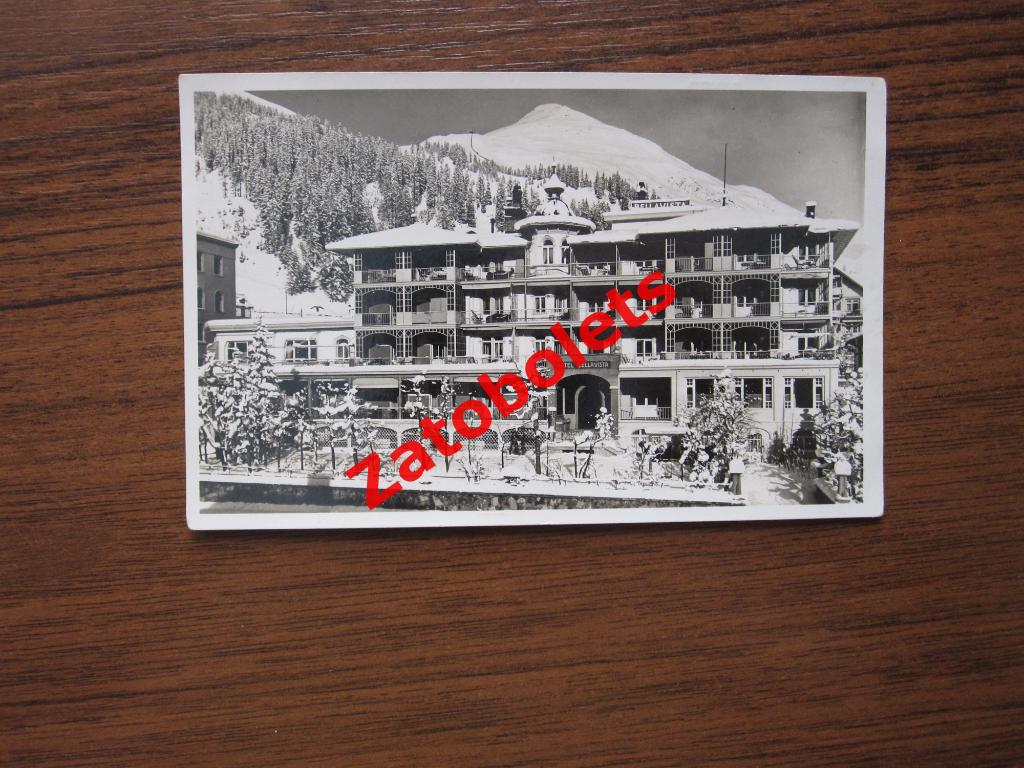 Почтовая карточка Швейцария Давос Отель Беллависта /Hotel Bellavista, Davos