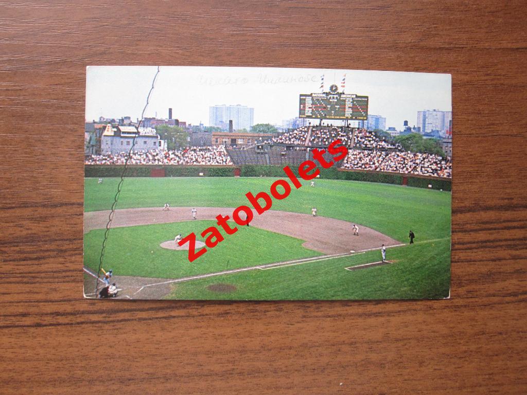 Почтовая карточка США Чикаго Бейсбол Wrigley Field Чикаго Кабс МЛБ 7
