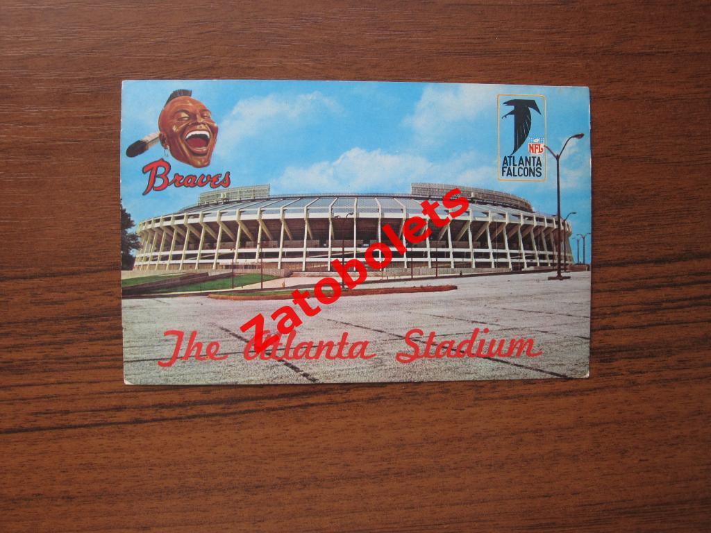 Почтовая карточка США Атланта Джорджия Стадион Atlanta Georgia 7