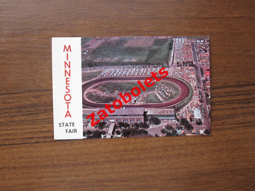 Почтовая карточка США Миннесота State Fair Стадион 7