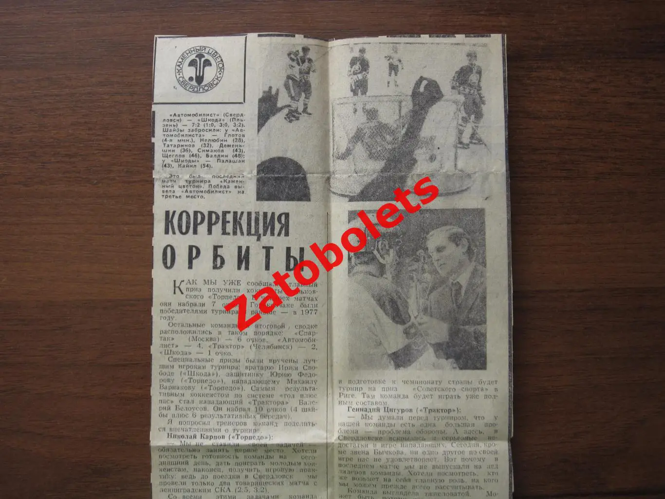 Автомобилист Свердловск - Шкода Пльзень ЧССР 1981 Каменный цветок
