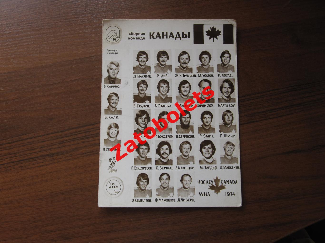 Сборная команда Канады по хоккею 1974 WHA ВХА