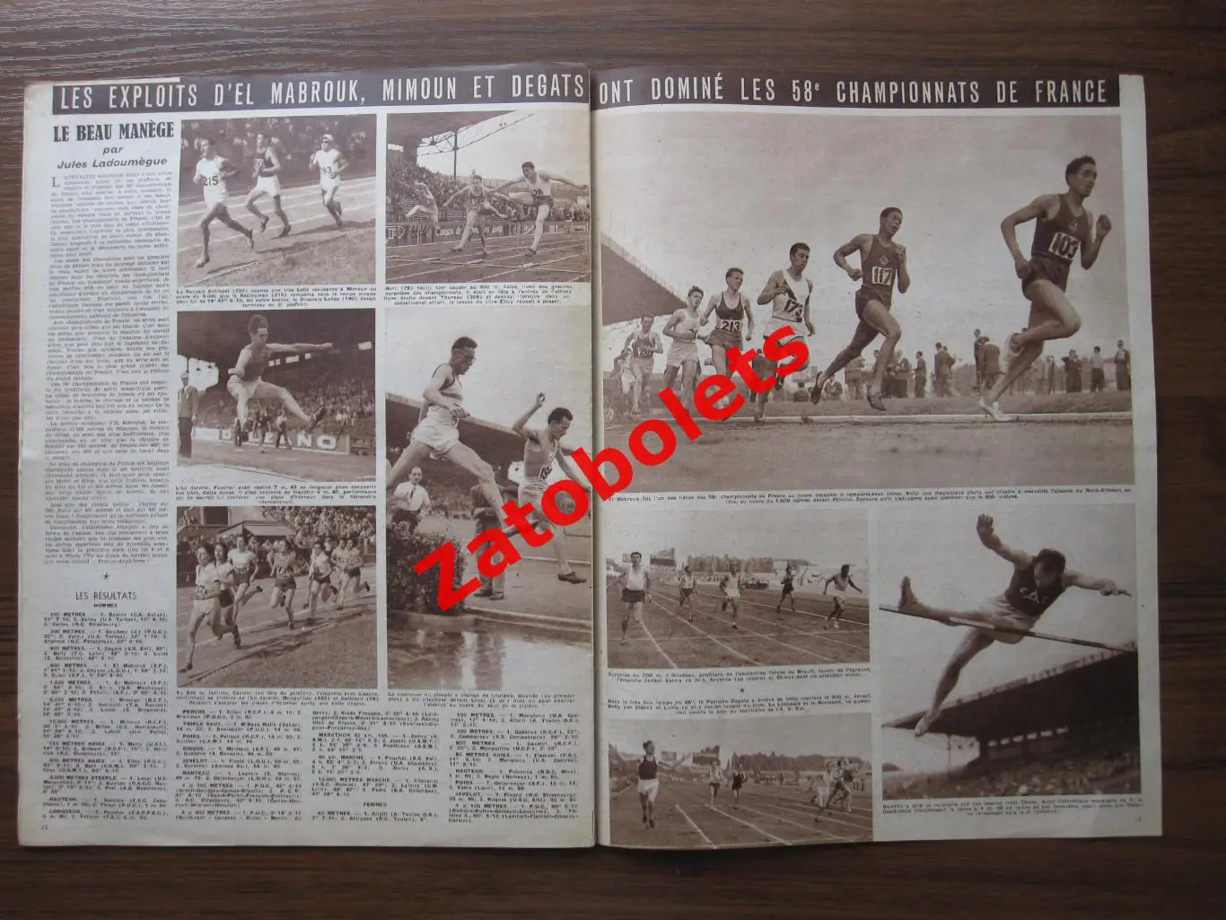 Журнал Miroir-Sprint/Франция №267 - 23.07.1951 Легкая атлетика 1