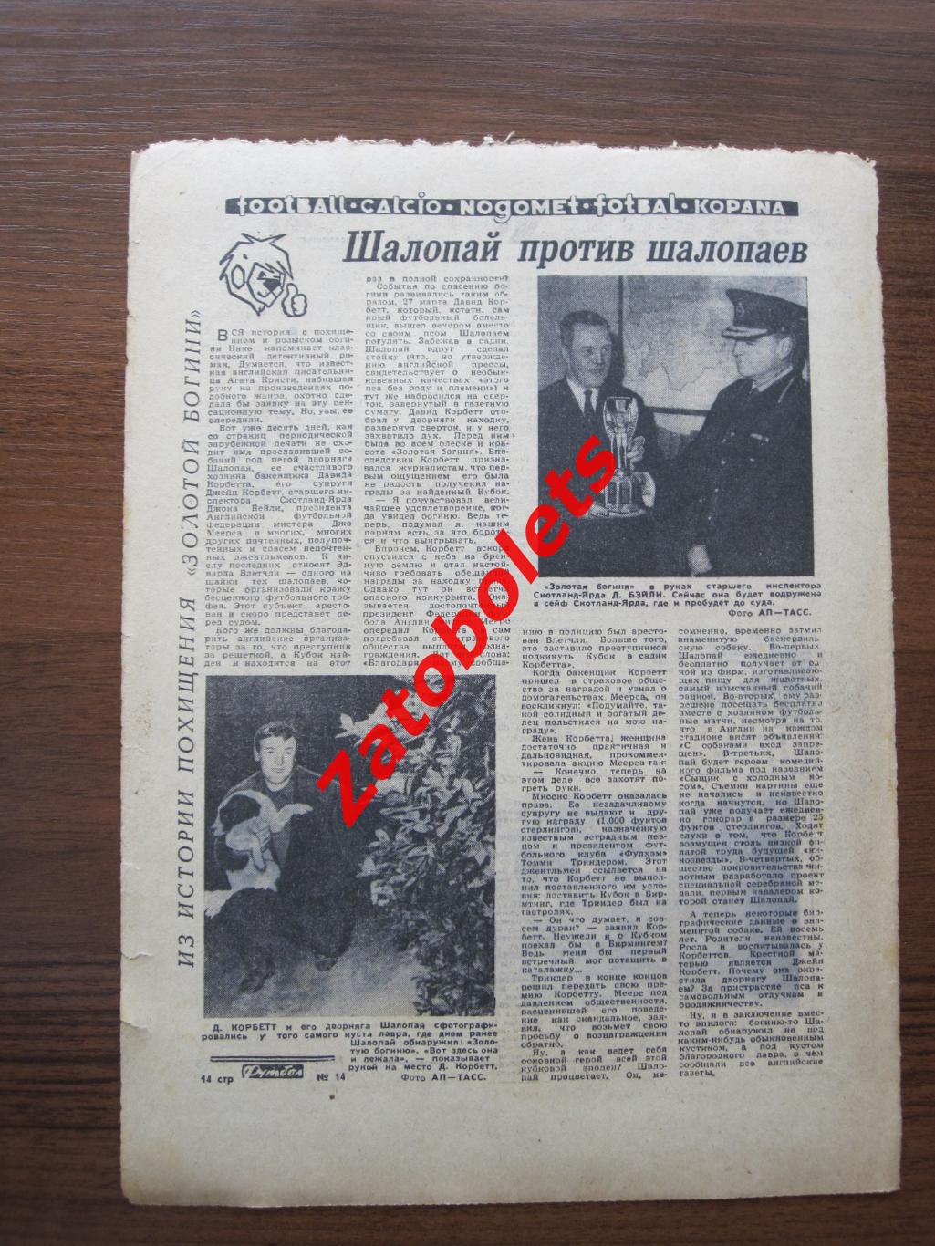 Из истории похищения Золотой Богини / Футбол № 14 - 1966