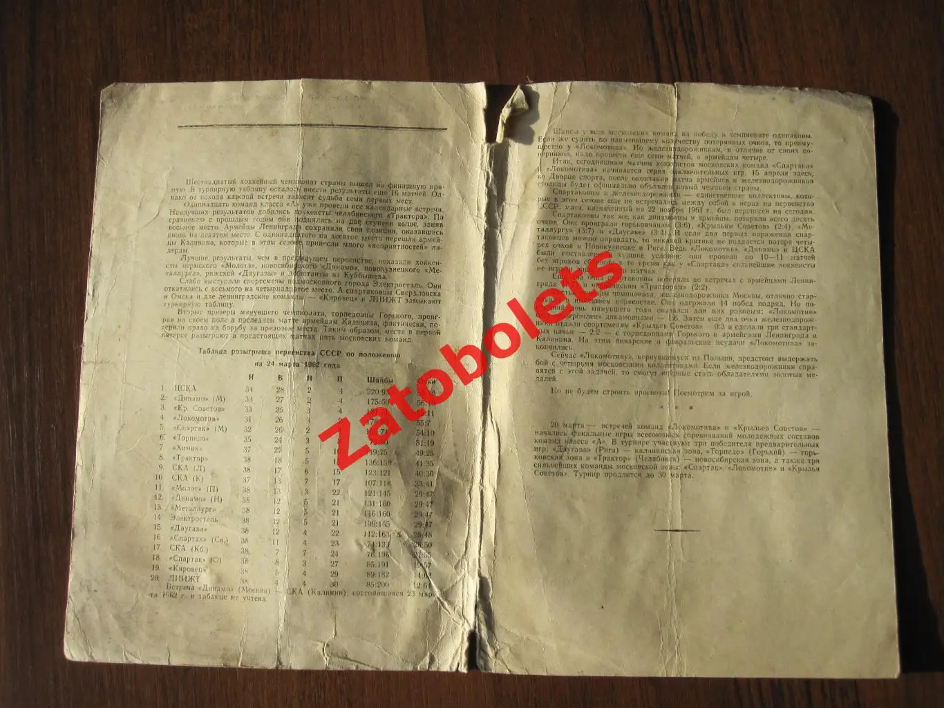 Локомотив Москва - Спартак Москва 24.03.1962 1