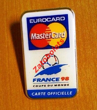 Чемпионат Мира по футболу 1998 Франция Мастеркард - официальная карта ЧМ