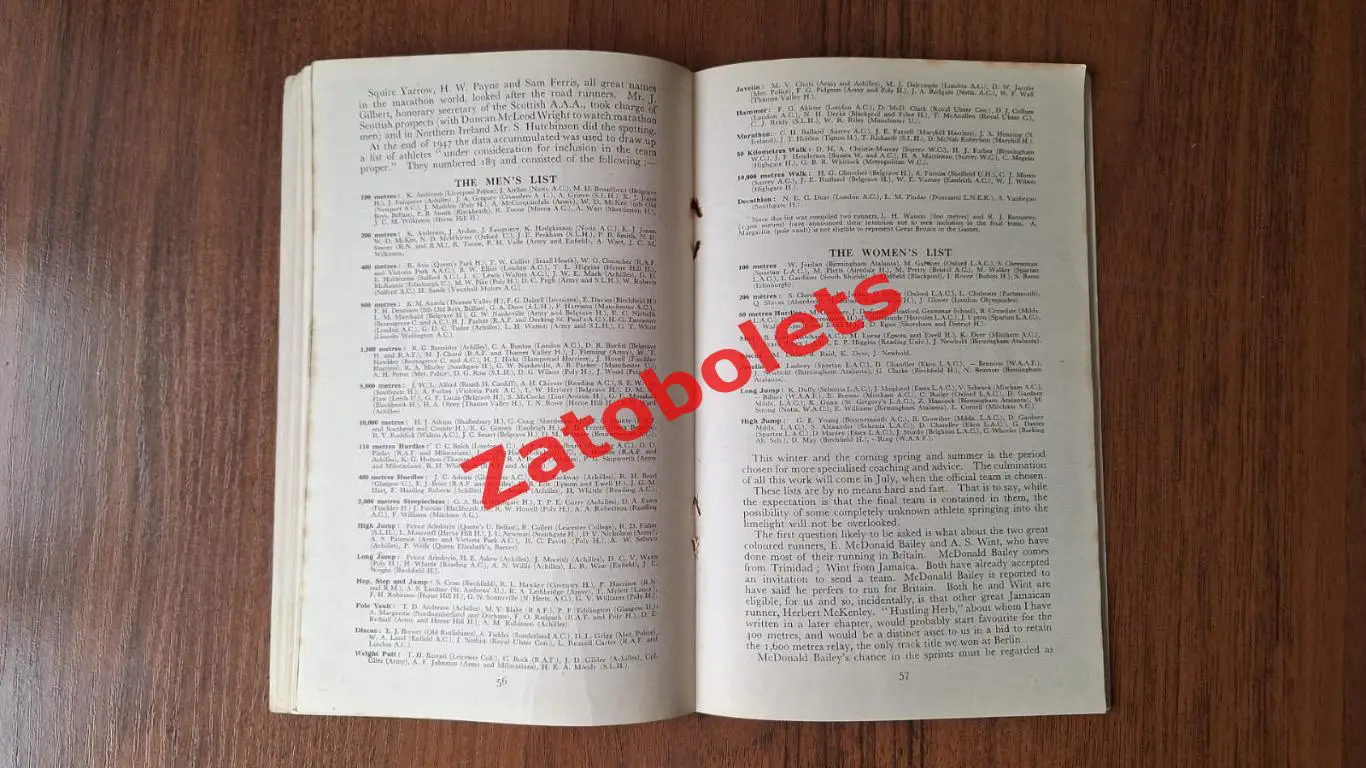 Футбол Олимпийские Игры Олимпиада 1948 Лондон Англия Общая Программа 4