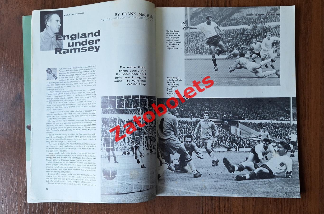 Чемпионат Мира 1966 Англия Программа Football monthly Сборная СССР 3