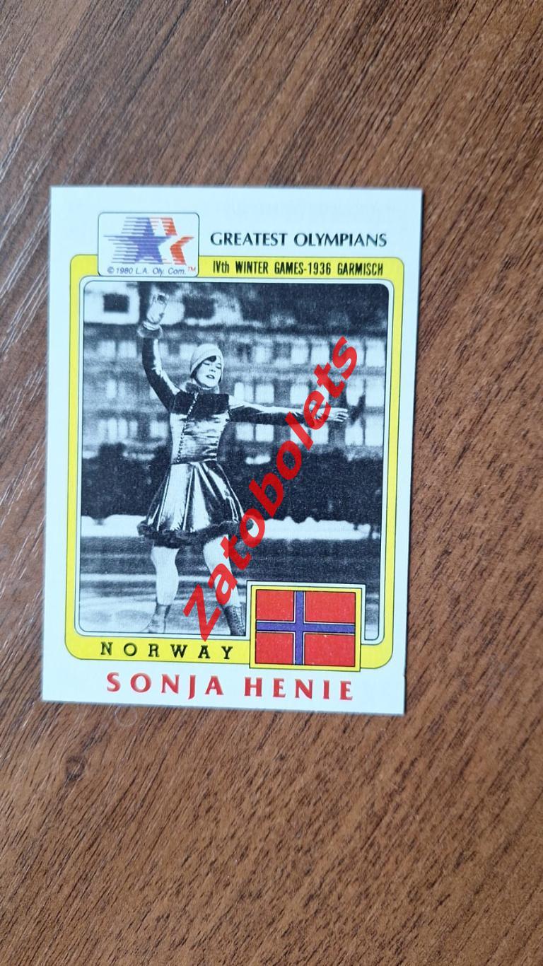 18 Великие олимпийцы Норвегия Sonia Henie Фигурное катание Олимпийские игры 1936