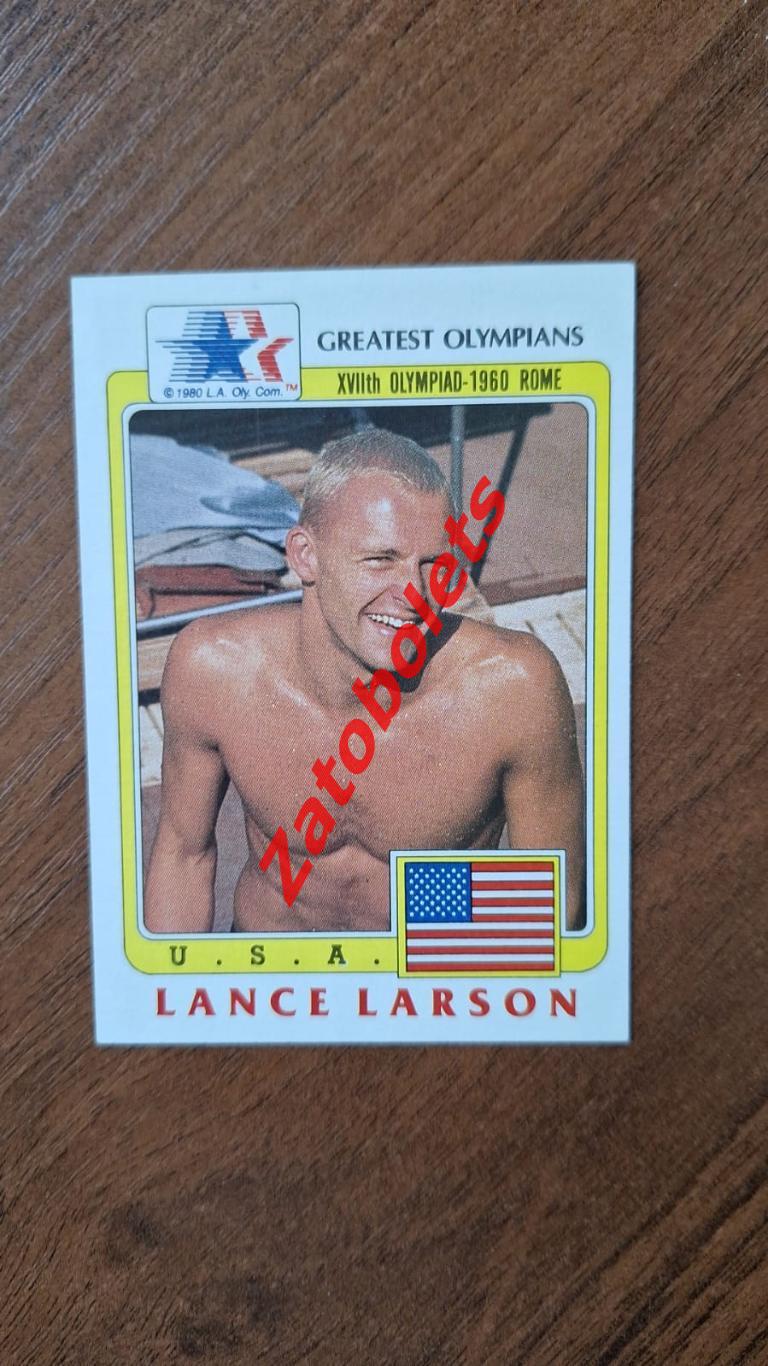 86 Великие олимпийцы США Lance Larson Плавание Олимпийские игры 1960