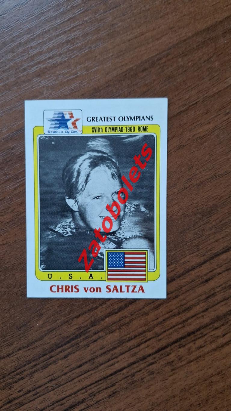 47 Великие олимпийцы США Chris von Saltza Плавание Олимпийские игры 1960