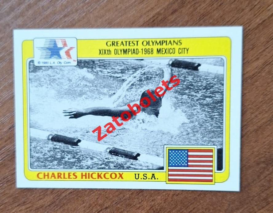 38 Великие олимпийцы США Charles Hickcox Плавание Олимпийские игры 1968